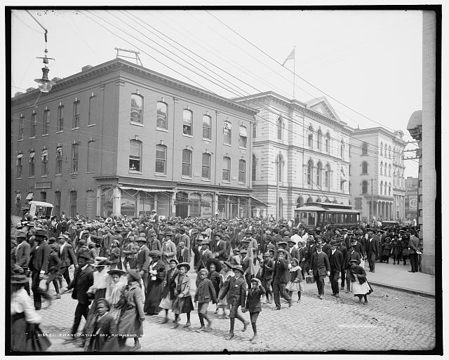 Emancipation Day, Richmond, Virginia. U.S. Library of Congress, LC-DIG-det-4a12513 (digital file from original)