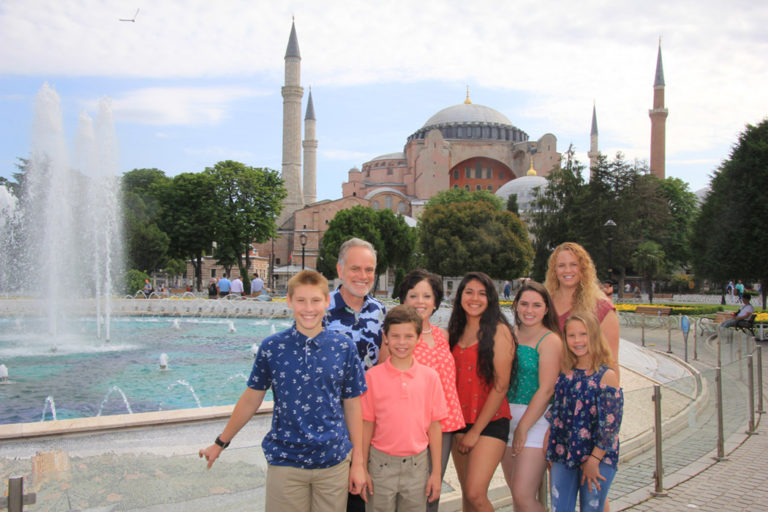 Tony Bashir Sarsam, CEO of SpartanNash, visits the Hagia Sophia with his family