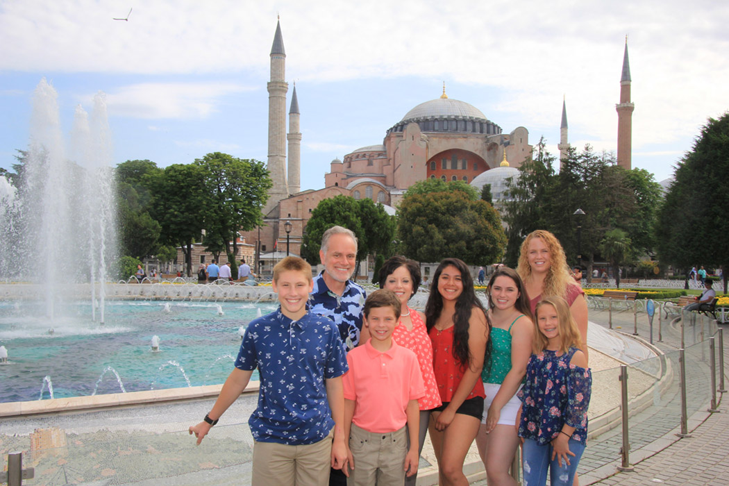 Tony Bashir Sarsam, CEO of SpartanNash, visits the Hagia Sophia with his family