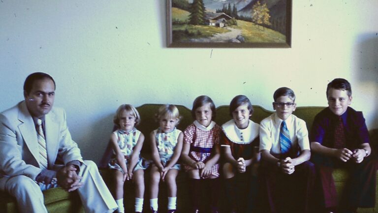 SpartanNash CEO Tony Sarsam, shown here as a boy with his brothers, sisters and father